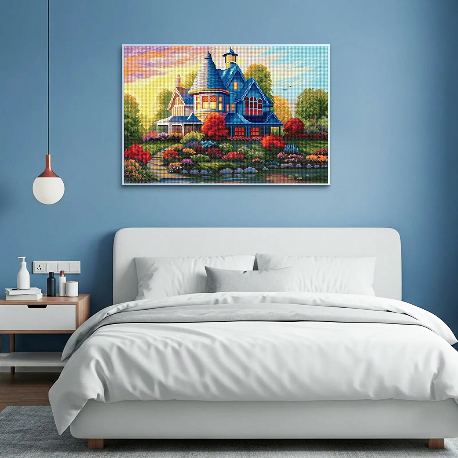 Evening Glow, Idyllic Homes Large Diamond Painting Kit (Square Drills, 26.5"×18") ARTDOT