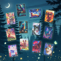 Fantastic Animal, Small Diamond Painting Kit, 12 Canvases (Round Drills, 9.8"x13") ARTDOT
