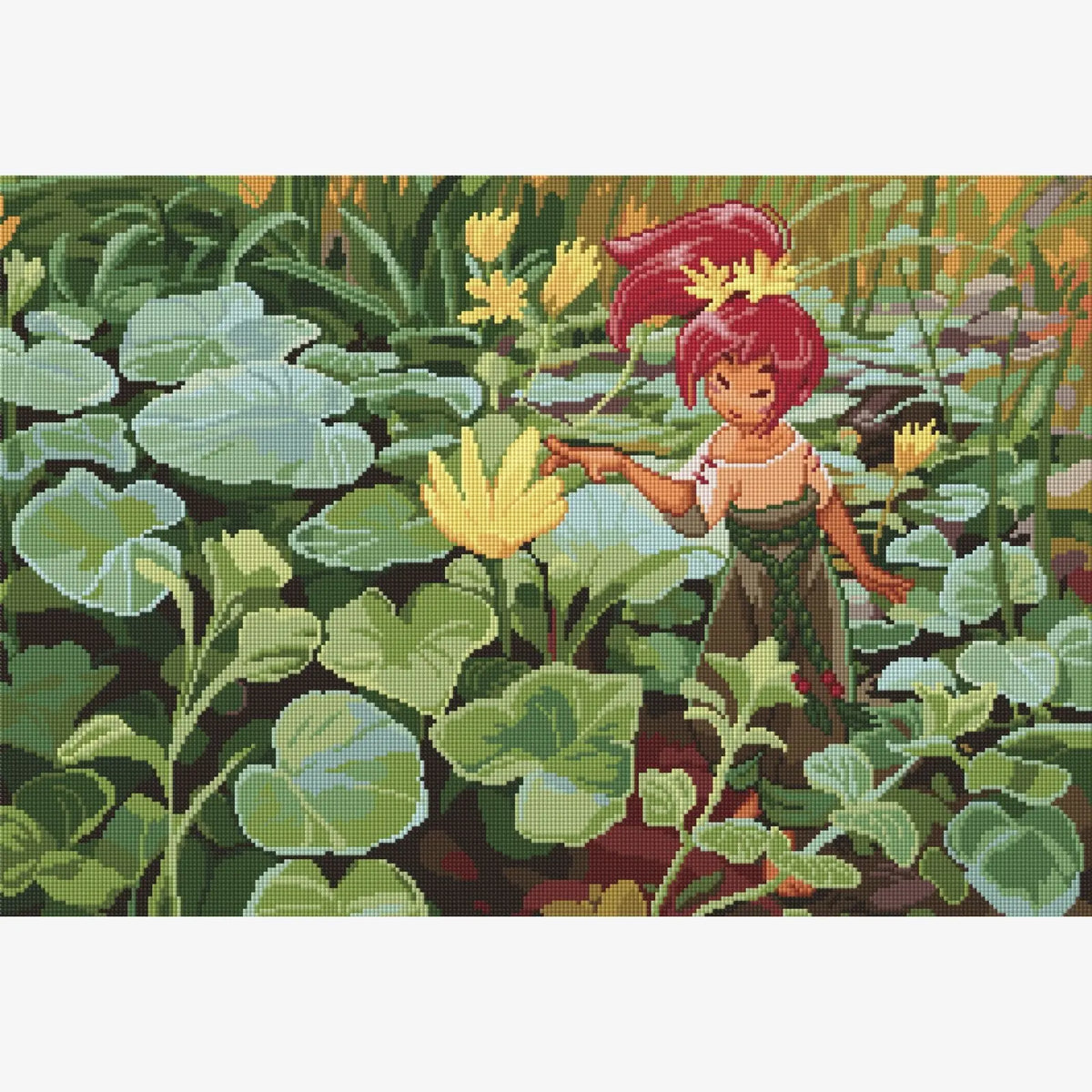 First Blooms, Large Pastoral Diamond Painting Kit, Square Drills -
