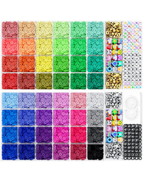 Colorful Flat Clay Beads Creative Design