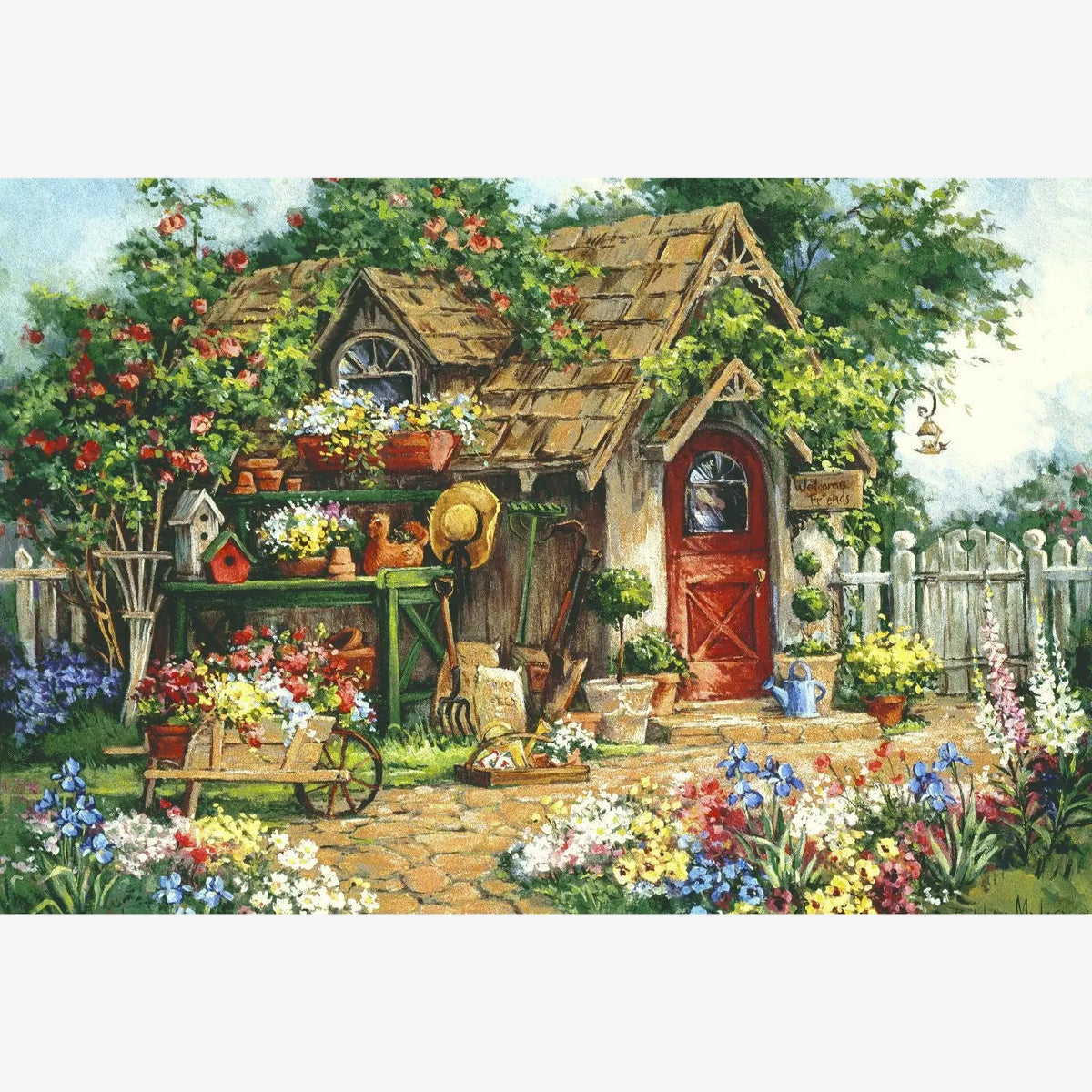 Gardener's Haven, Idyllic Homes Large Diamond Painting Kit (Square Drills, 26.5"×18") ARTDOT