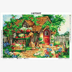 Gardener's Haven, Idyllic Homes Large Diamond Painting Kit (Square Drills, 26.5"×18") ARTDOT