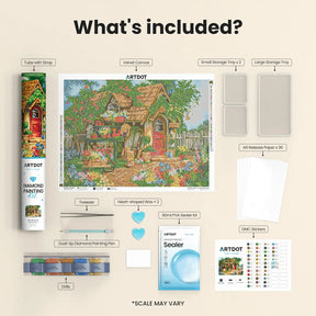 Gardener's Haven, Idyllic Homes Large Diamond Painting Kit (Square Drills, 26.5"×18") ARTDOT