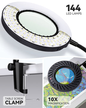 Magnifying Glass With Light And Stand - ARTDOT