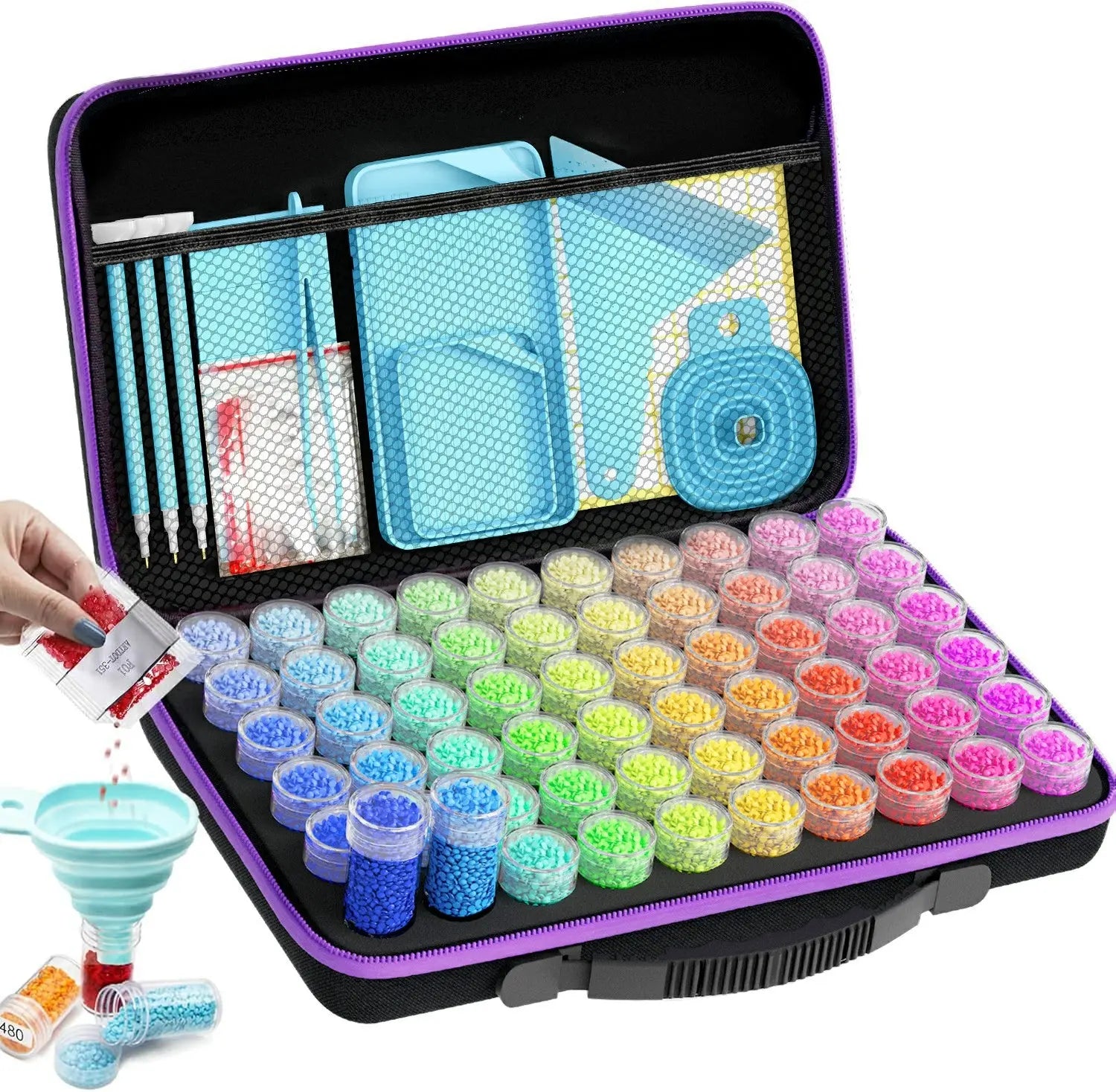 diamond painting aufbewahrung selber machen ARTDOT Dunkles Diamantmalfall für Perlen