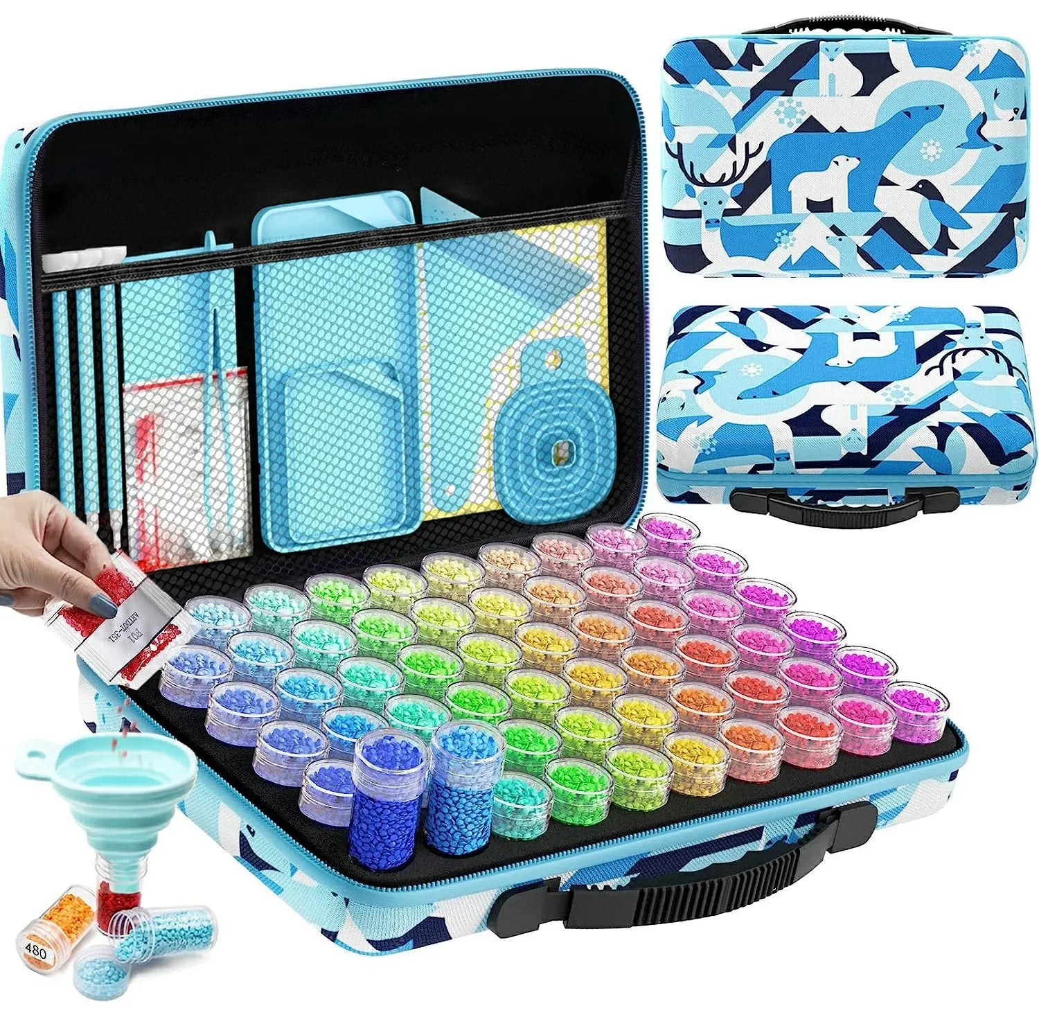Medium Size 60 Containers Diamond Painting Storage Case - ARTDOT
