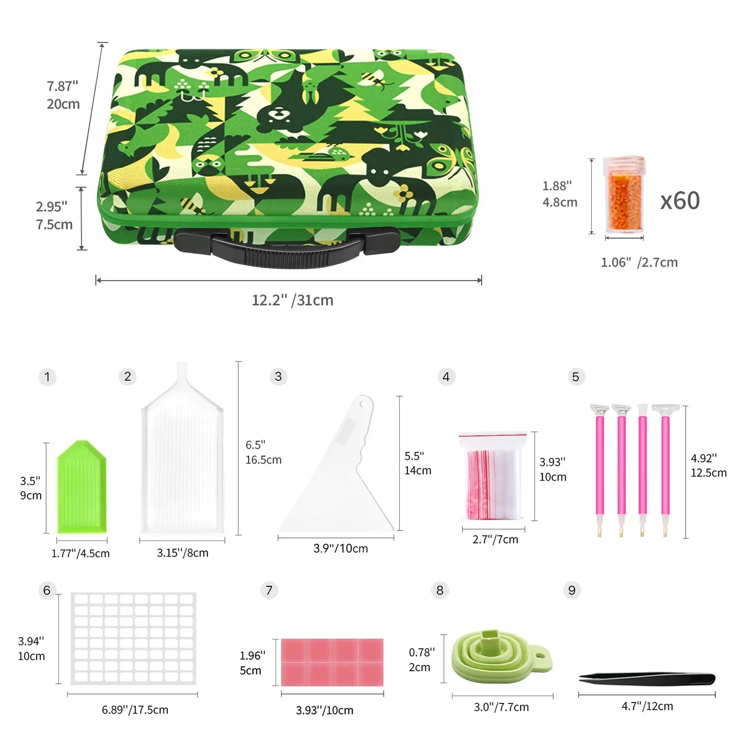 Medium Size 60 Containers  Diamond Painting Storage Case - ARTDOT