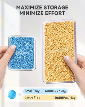 Diamond painting storage tray with lid, small and large size