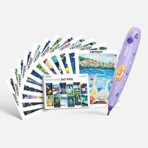 Purple Diamond Art E-painter + Garden Nature 12-Canvas Kit ARTDOT