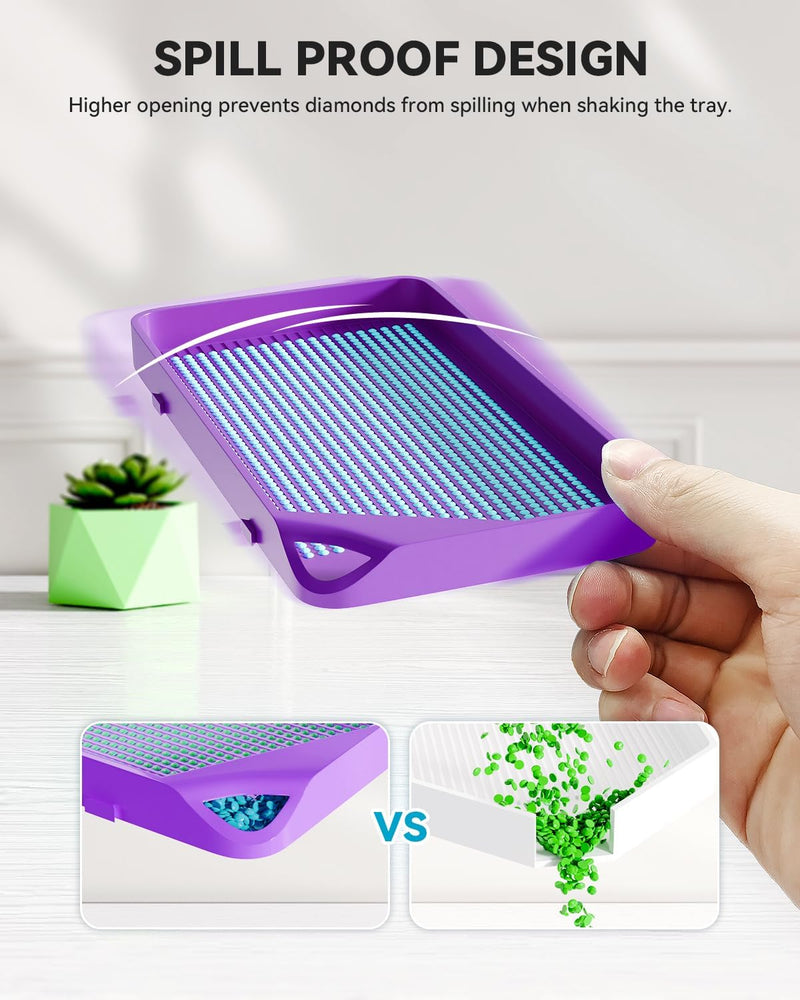Paint Intrays Purple Diamond Painting Trays Kit