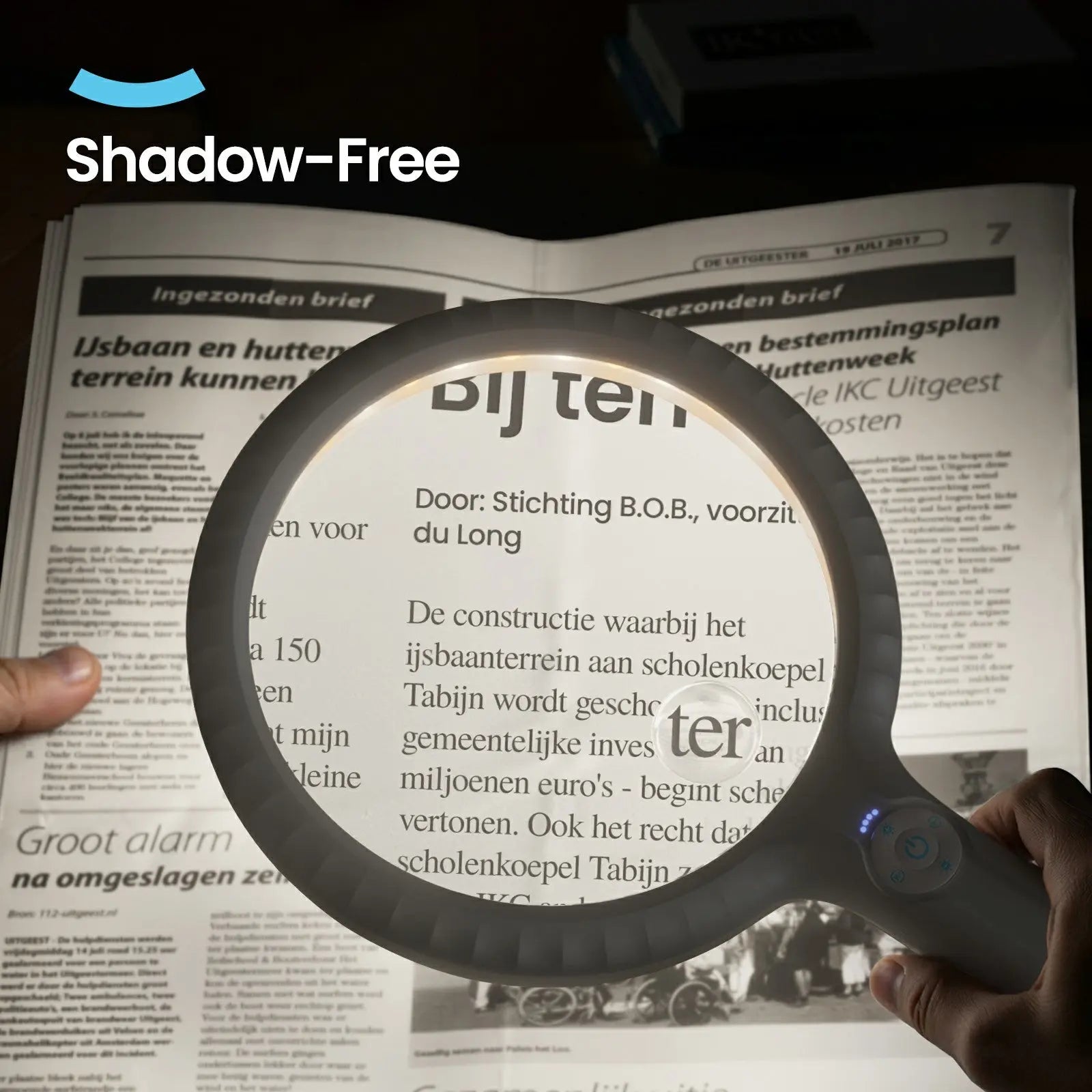 Rechargeable Large Magnifying Glass with Light, Adjustable Light Temperature ARTDOT