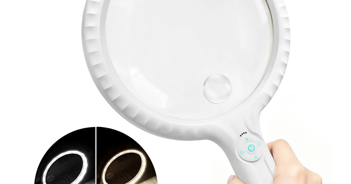 Magnifying Glass with Adjustable Light Temperature, Rechargeable LED ...