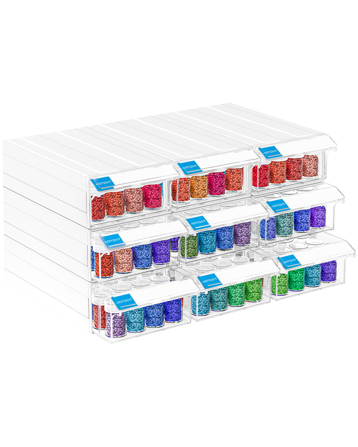 DIY Beads & Drills Stackable Storage Containers for Diamond Art (Round) - ARTDOT