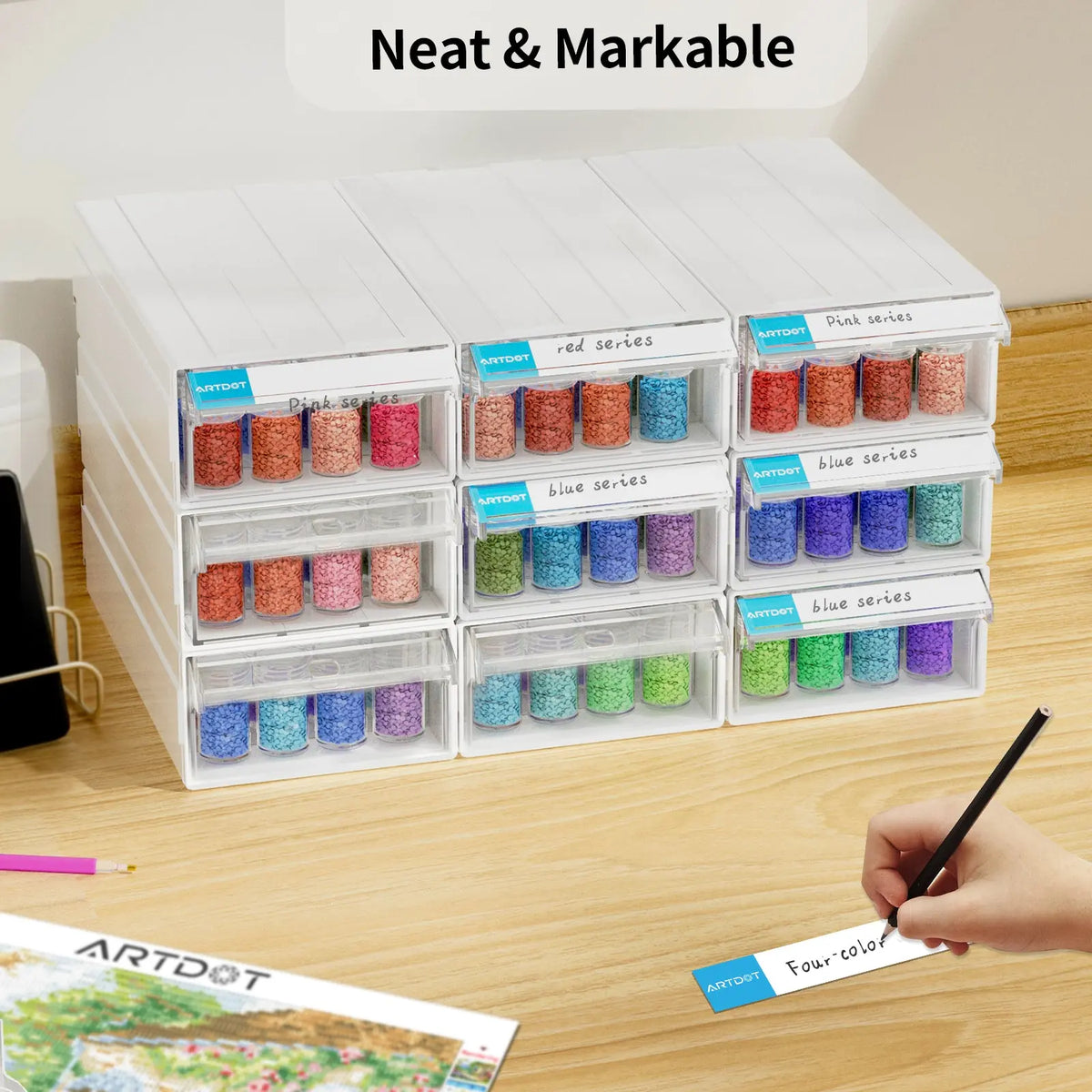 DIY Beads & Drills Stackable Storage Containers for Diamond Art ...