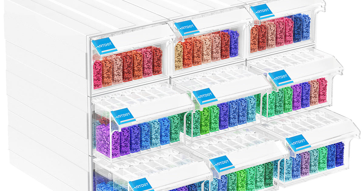 Stackable Storage Containers for Diamond Art with Drawer| ARTDOT®