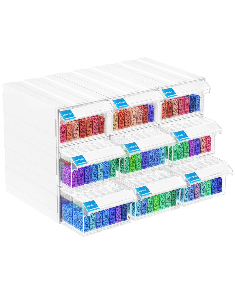 Stackable Container File Stackable Storage Containers for Diamond Art with Drawer| ARTDOT®