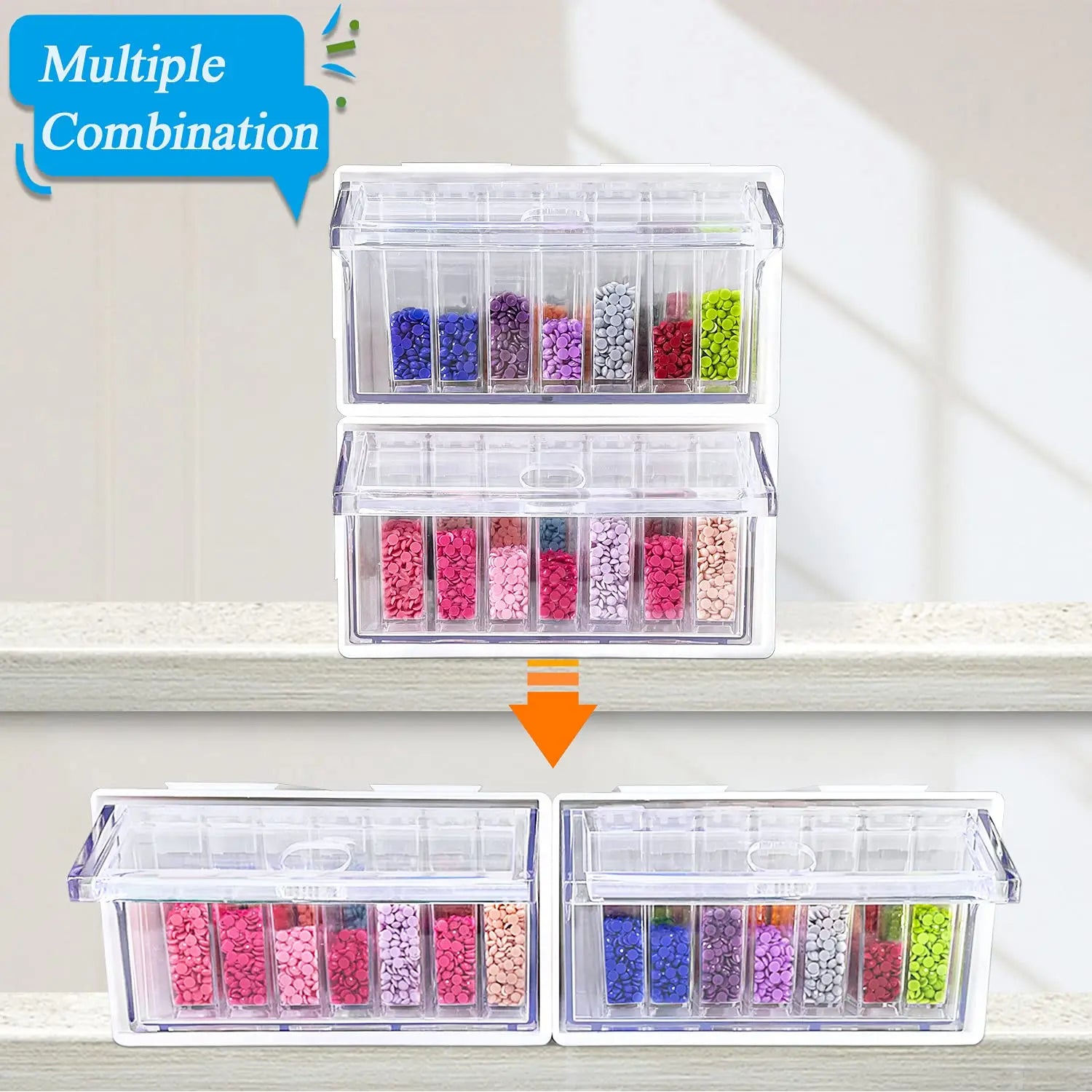 Stackable Storage Containers for Diamond Art (Round), ARTDOT
