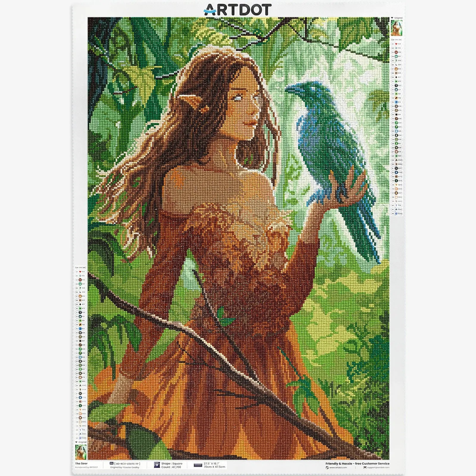 The Seer, Fantastic Animal Large Diamond Painting Kit (Square Drills, 18.7"×27.6") ARTDOT