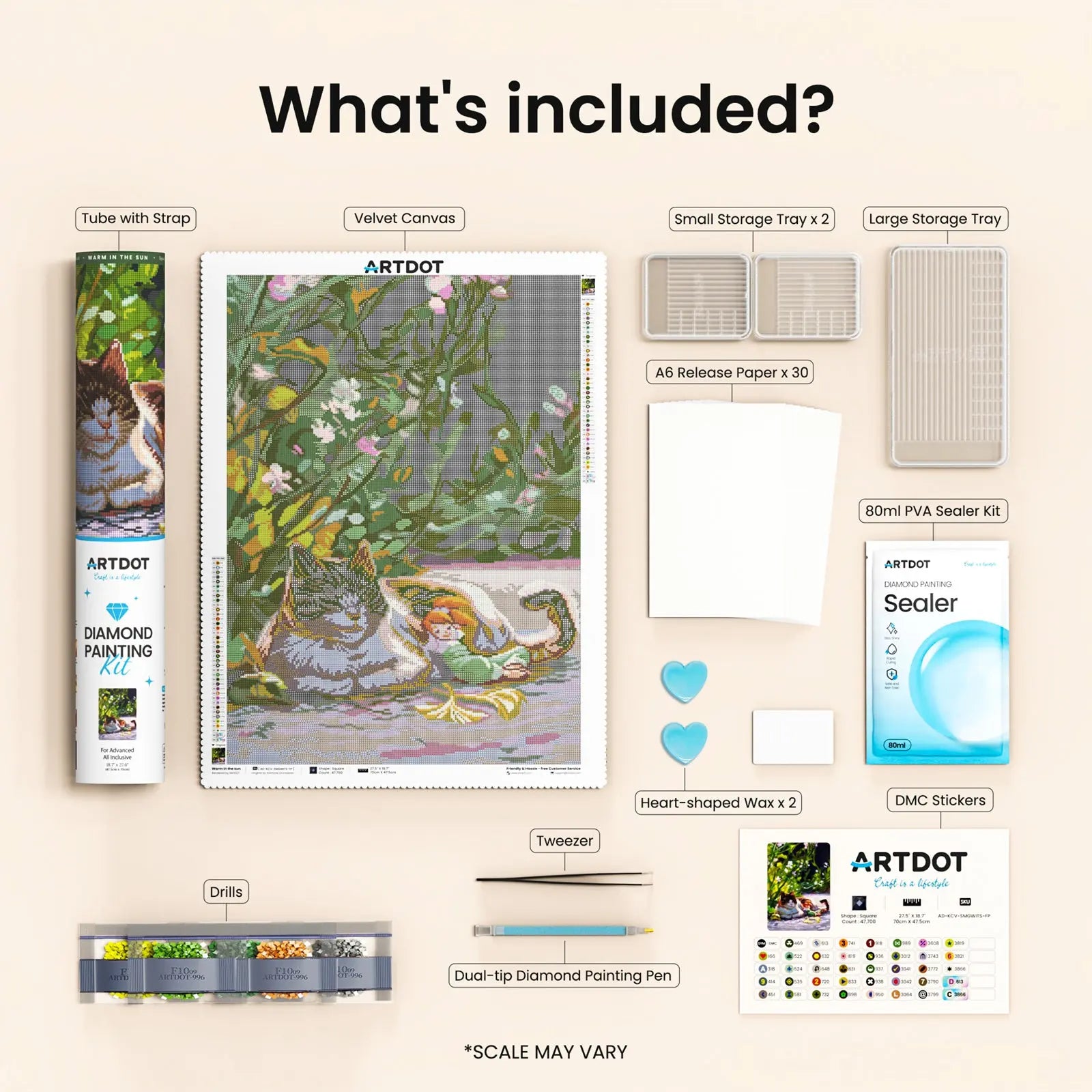 Warm In the Sun, Large Pastoral Diamond Painting Kit, Square Drills