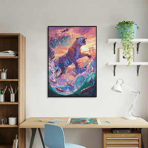 Water Tiger, Fantastic Animal Large Diamond Painting Kit (Square Drills, 18.7"×27.6") ARTDOT