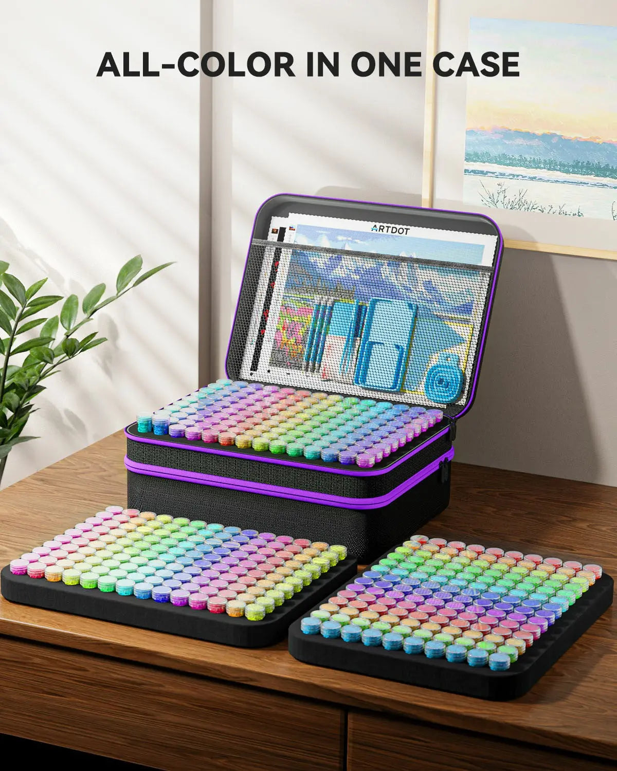 ARTDOT Dark Diamond Painting Storage Case for Beads