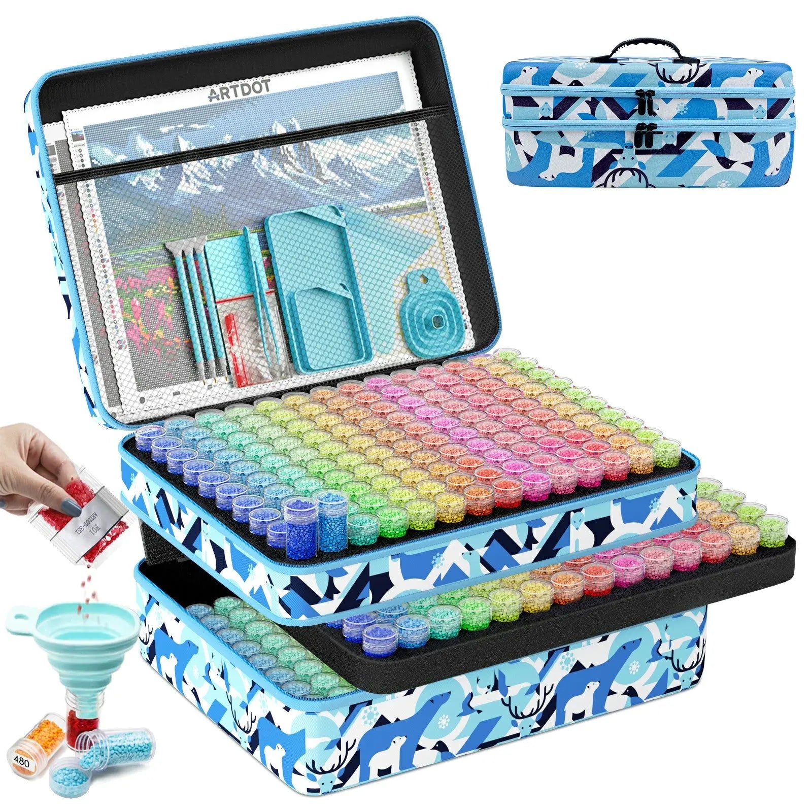 Medium Size 420 Containers Diamond Painting Storage Case - ARTDOT