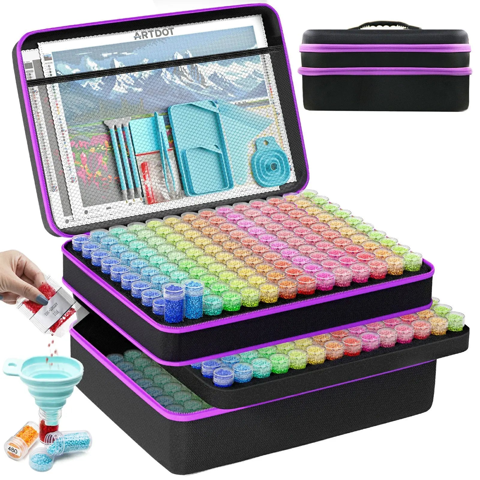 Medium Size 420 Containers Diamond Painting Storage Case - ARTDOT