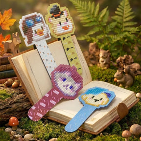 Diamond Art DIY Bookmarks Kit, Cute Magnetic Craft Gift for Kids & Adults (4PCS)