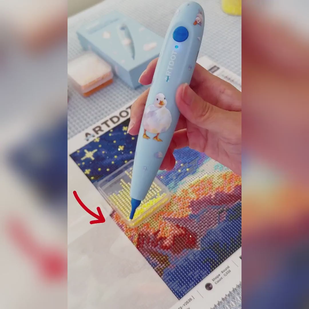 Wireless Electric Diamond Art Vacuum Pen (Blue)